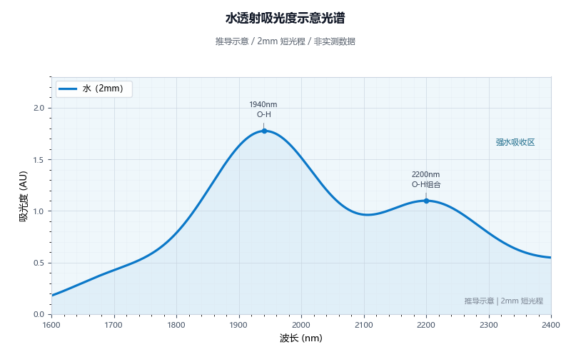 水吸光度示意光谱图